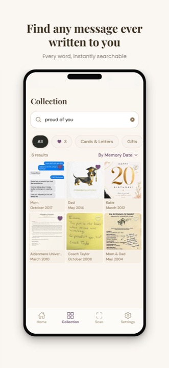 Omiyage — Find any message ever written to you